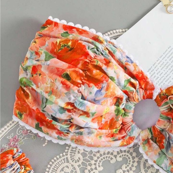 Floral Orange Bikini Set - Picture 3 of 6